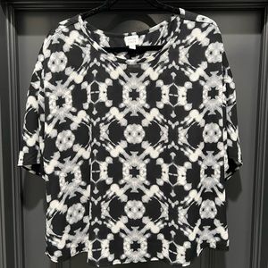 Peyton Jensen black/white/gray blouse from Evereve
